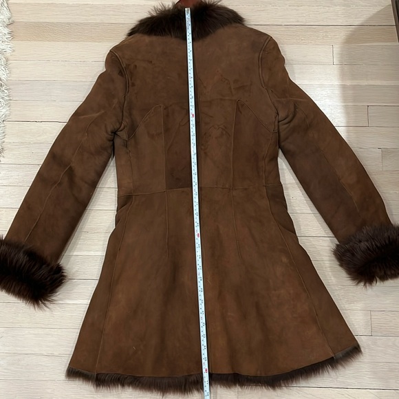 🤎 Luxury Italian Fur Shearling Coat in Chocolate Brown 🤎 - Picture 6 of 17